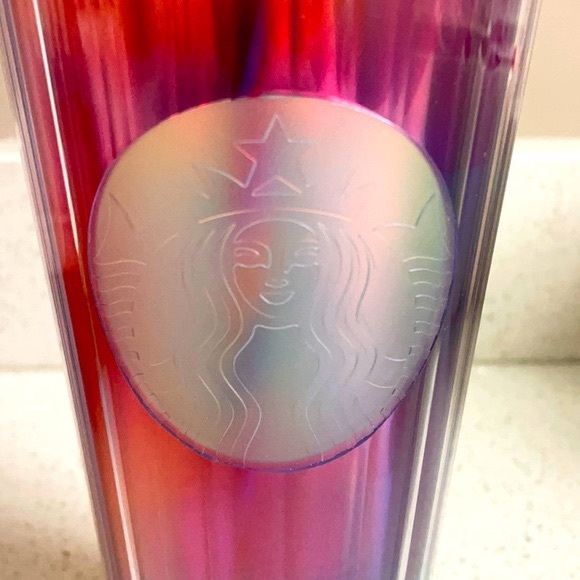 🌈STARBUCKS RAINBOW KALEIDOSCOPE STRAW TUMBLER CUP - Picture 4 of 11